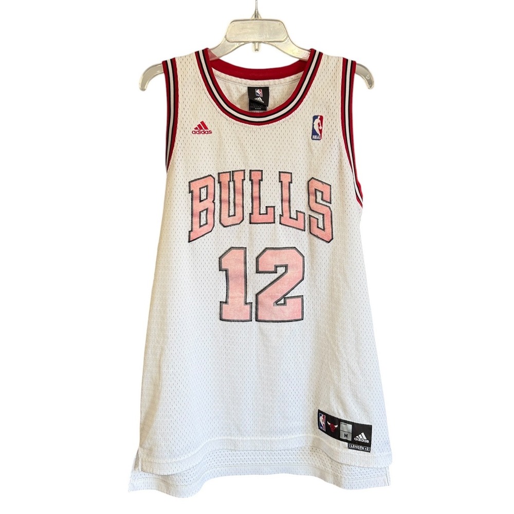 Adidas‎ NBA Chicago Bulls Kirk Hinrich 12 Jersey Mens M White Faded Basketball